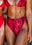 Ayva High Waisted Kini Bottoms Red Cobra